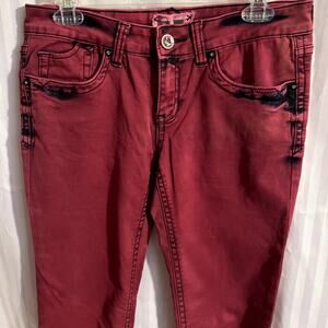 Trademark Your Style 9/10 30 inseam Rebel Super Skinny red